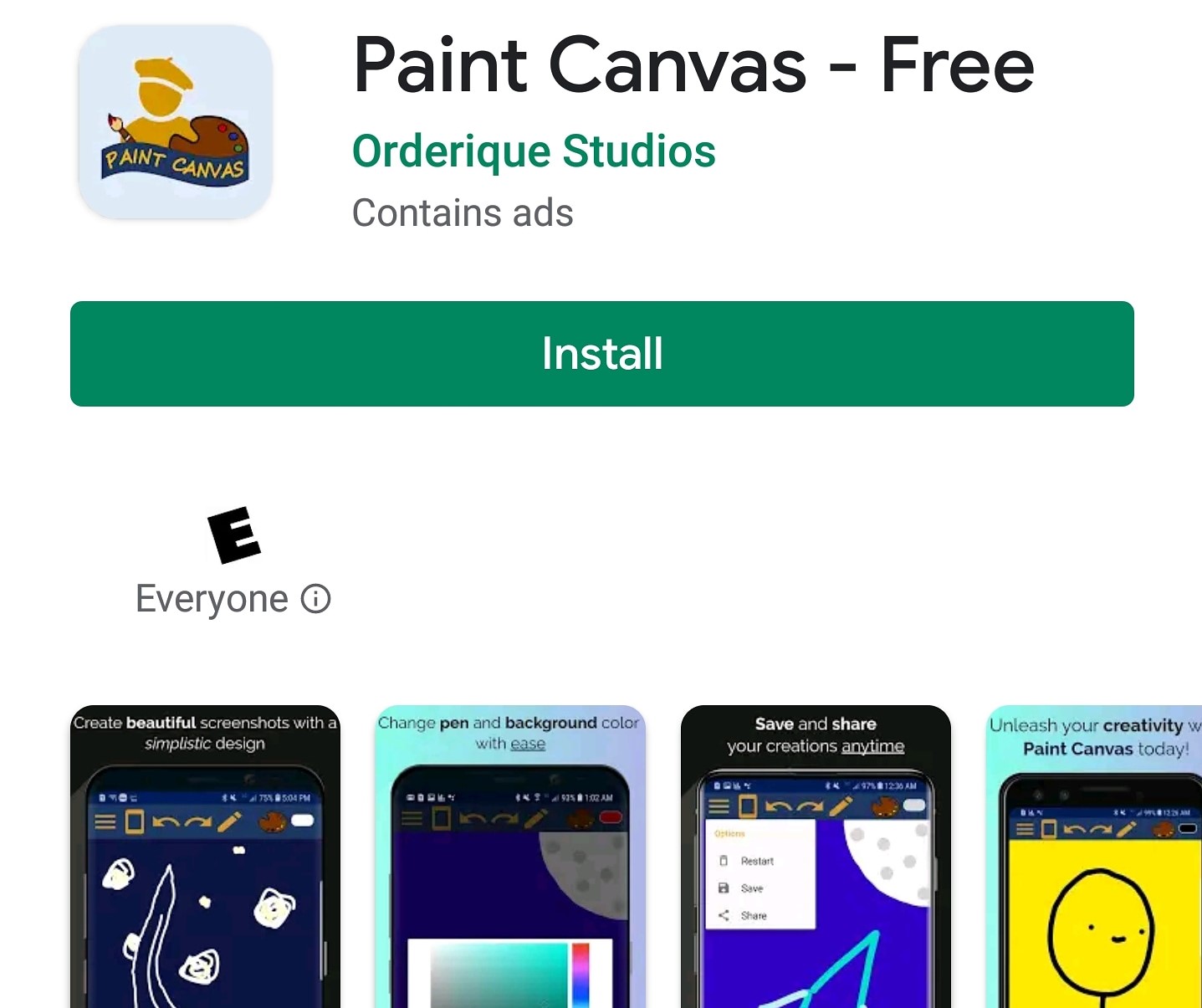 Paint Canvas App